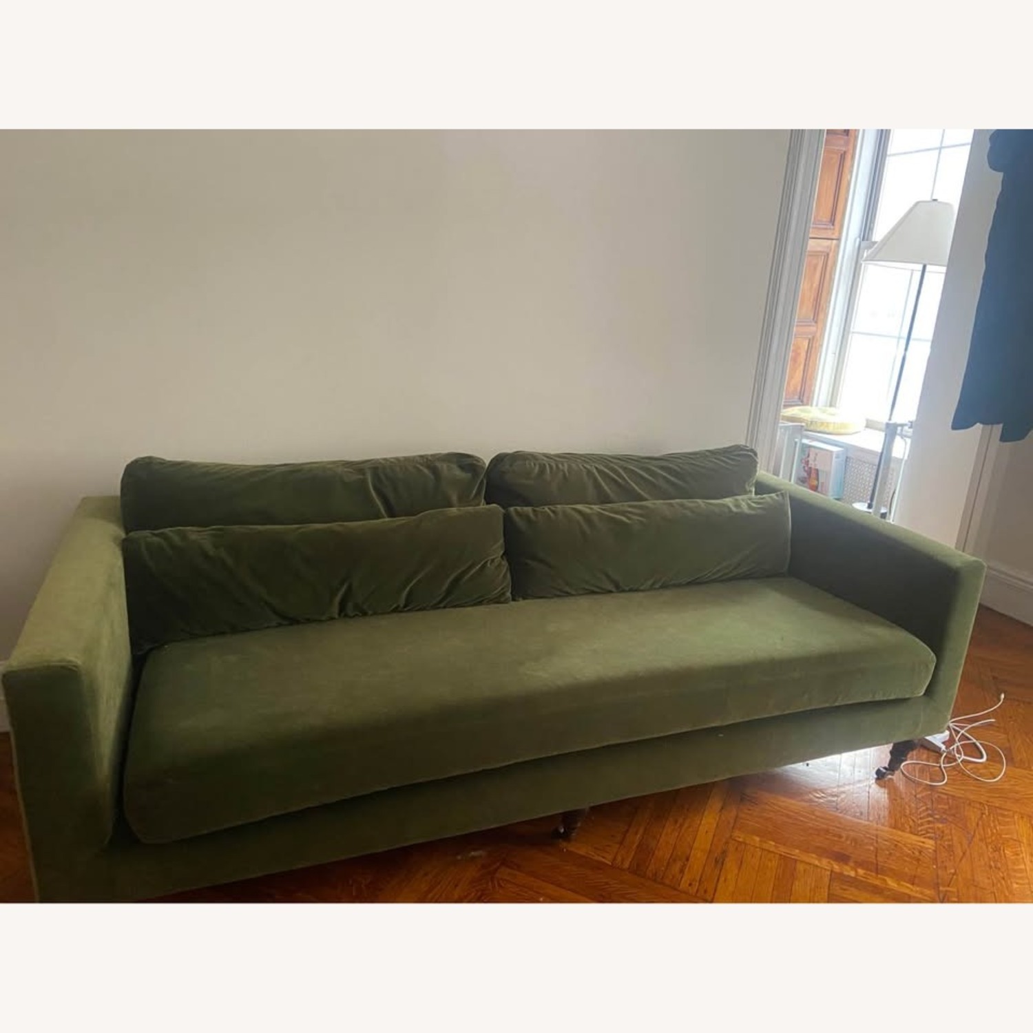 Jennifer Taylor Green Velvet 3+ Seater Sofa - image-1