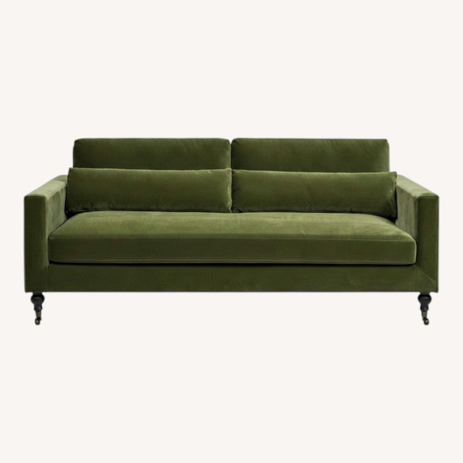 Jennifer Taylor Green Velvet 3+ Seater Sofa - image-0