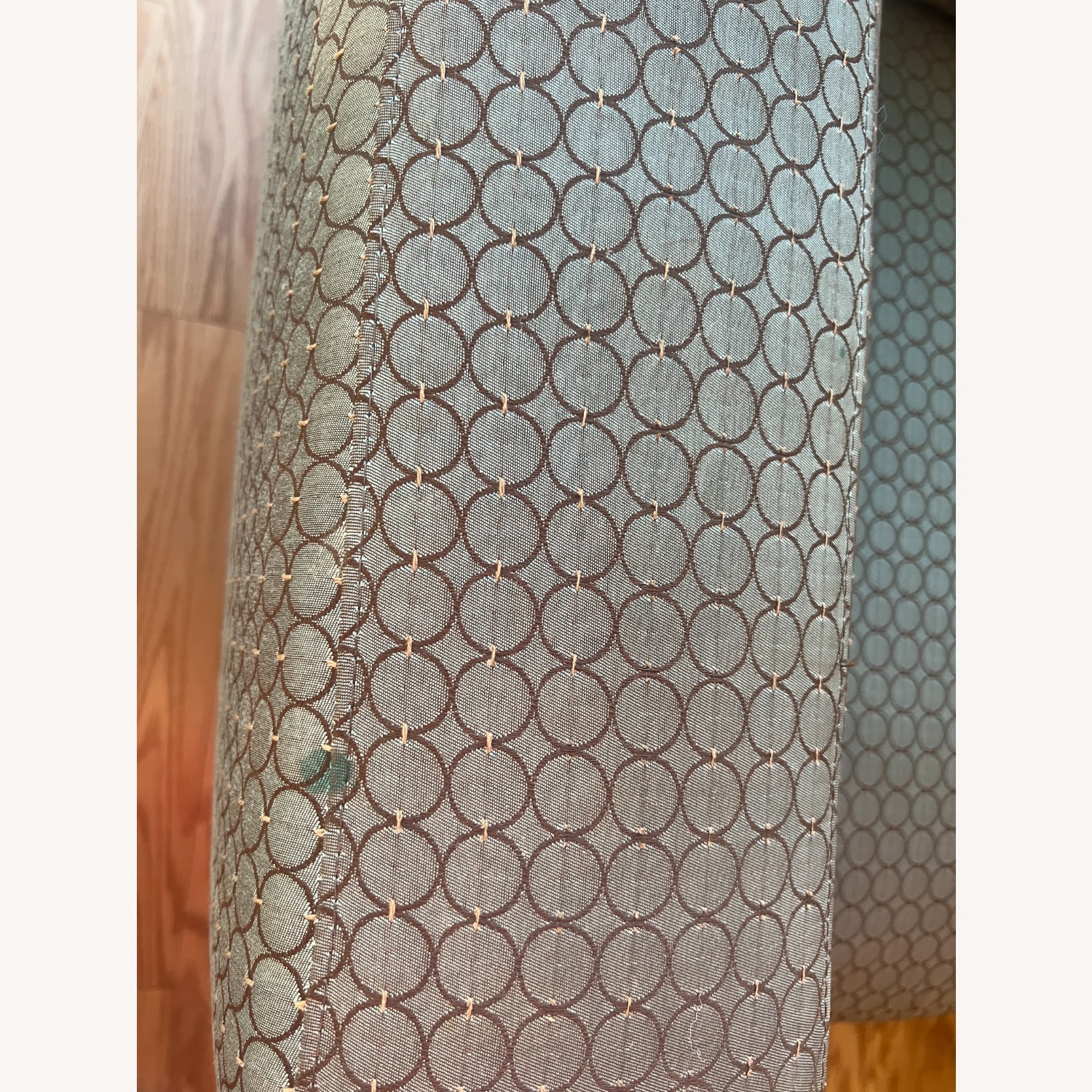 Crate & Barrel Blue Fabric Chair and a Half - image-7