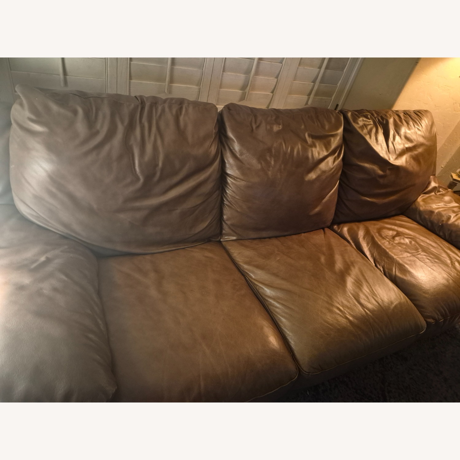 Italsofa Dark Brown Leather 3+ Seater Sofa - image-3