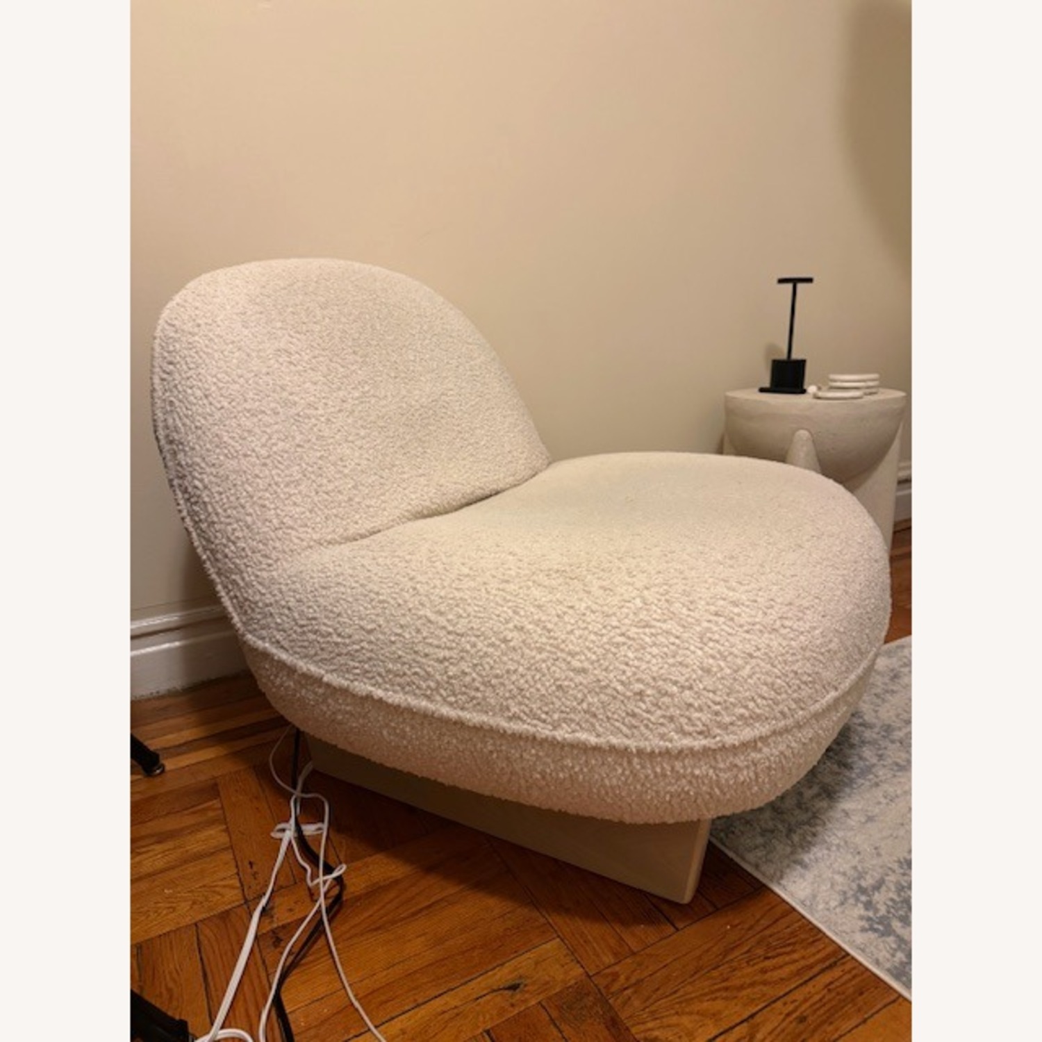 Castlery White Fabric Accent Chair - image-2