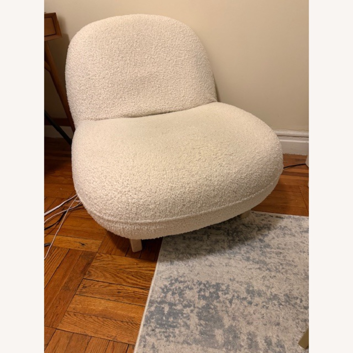 Castlery White Fabric Accent Chair - image-1