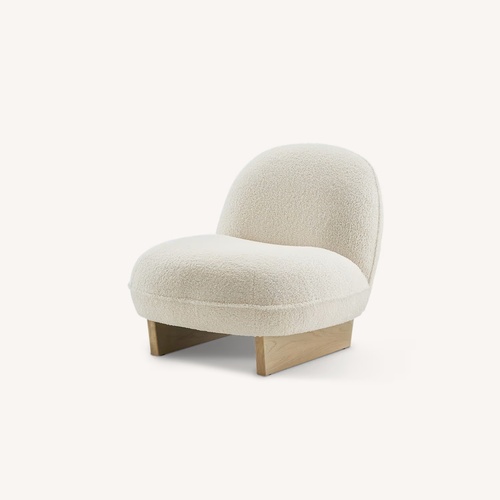 Used Castlery White Fabric Accent Chair for sale on AptDeco