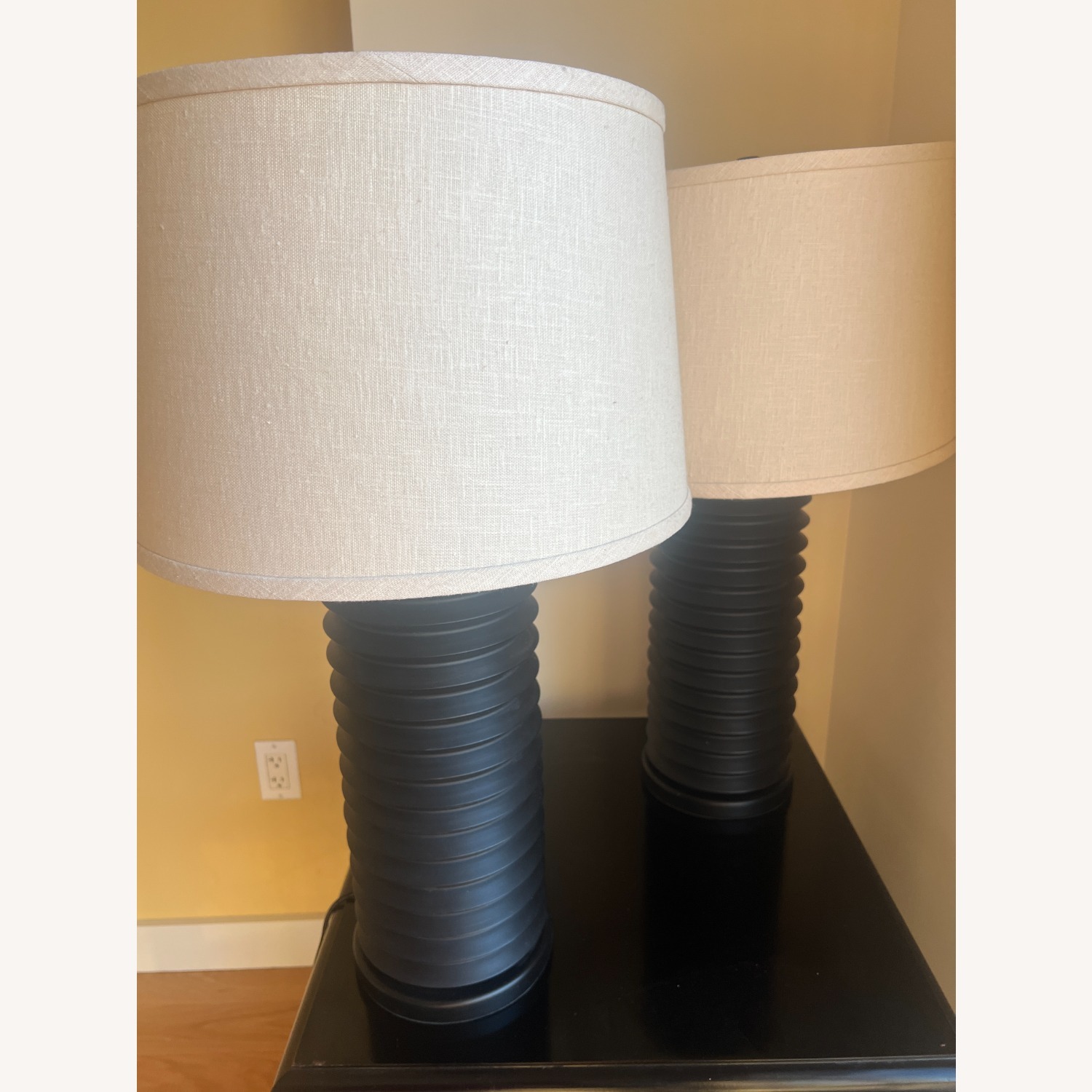 Crate & Barrel Black Metal Table Lamps - image-6