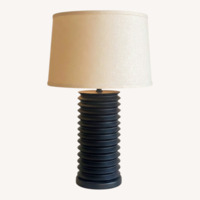 Crate & Barrel Black Metal Table Lamps