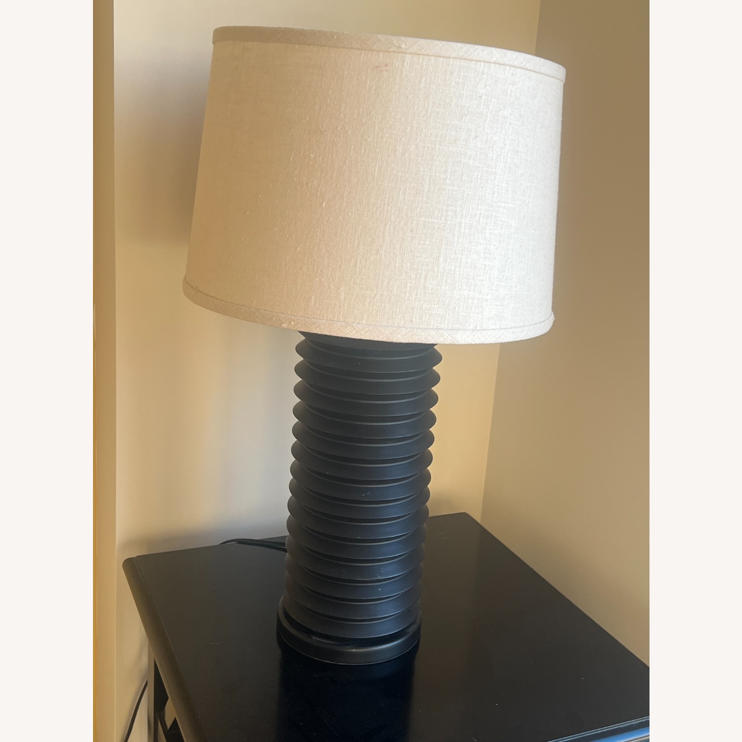 Crate & Barrel Black Metal Table Lamps - image-1