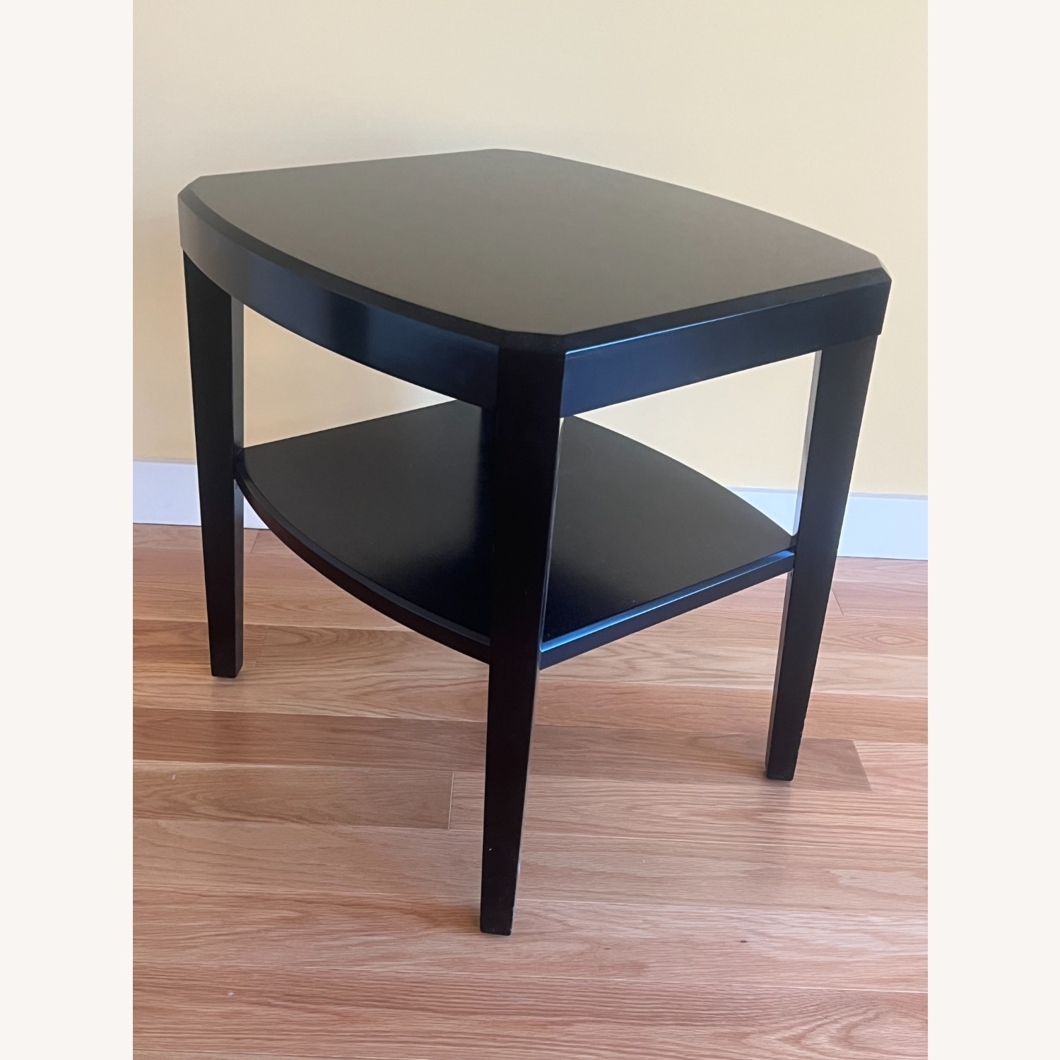 Crate & Barrel Black Wood Side Table - image-1