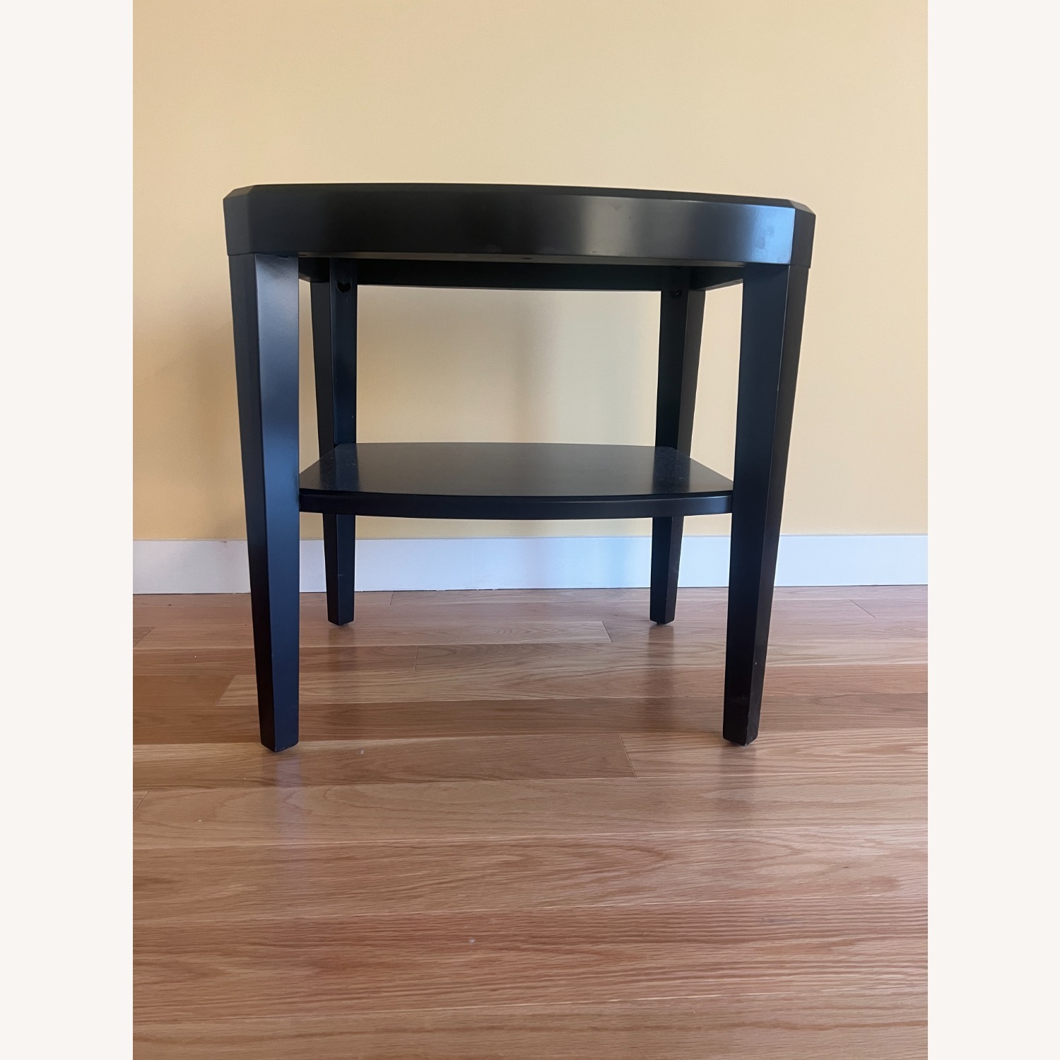 Crate & Barrel Black Wood Side Table - image-3