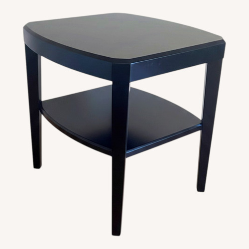 Used Crate & Barrel Black Wood Side Table for sale on AptDeco