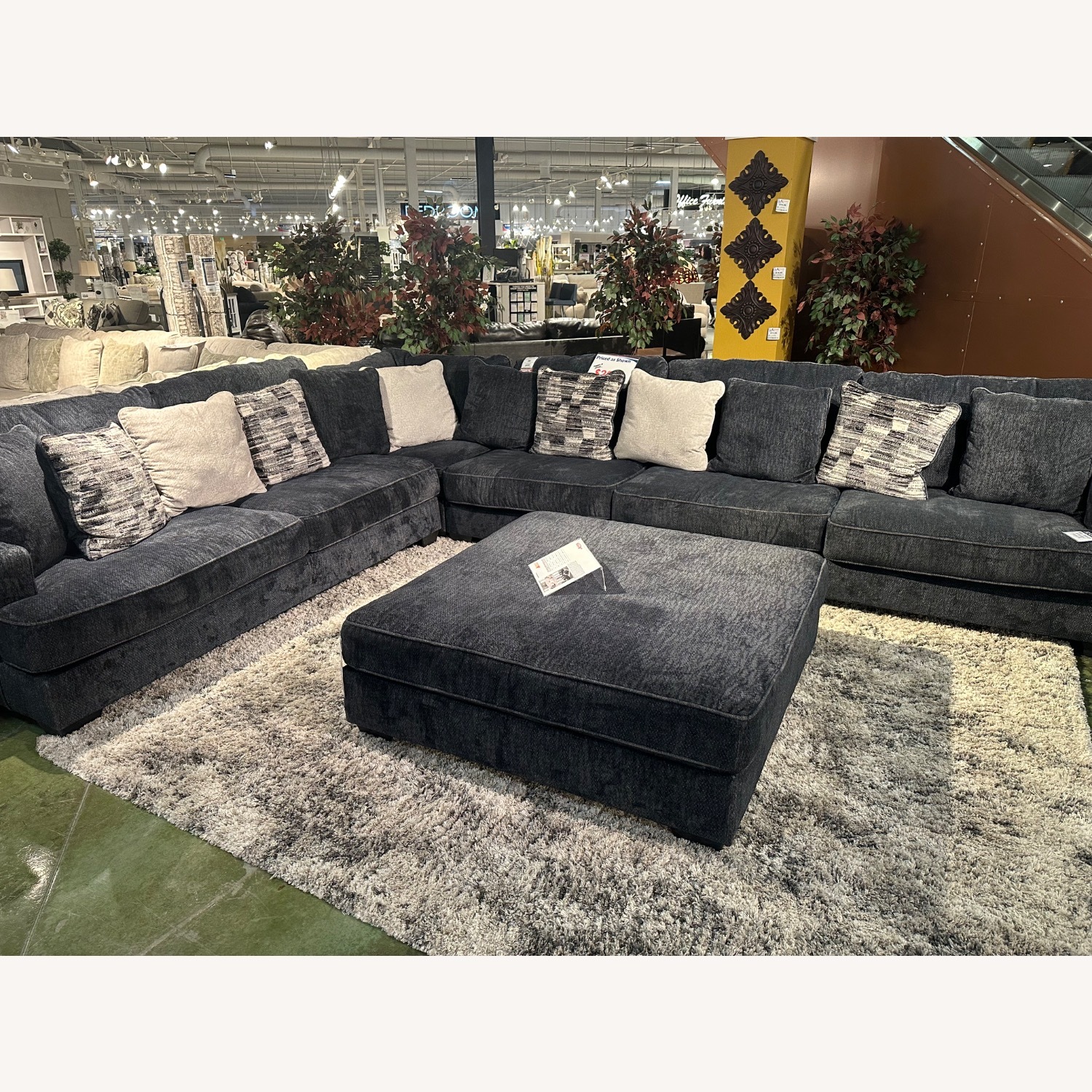 Ashley Furniture Remington Blue Fabric 3+ Piece Sectional - image-2