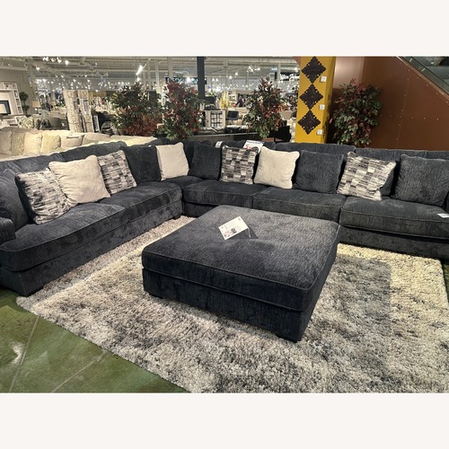 Used Ashley Furniture Remington Blue Fabric 3+ Piece Sectional for sale on AptDeco