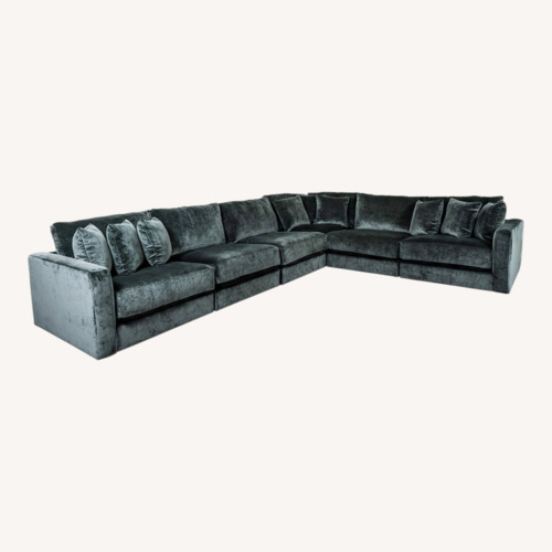 Used Ashley Furniture Remington Blue Fabric 3+ Piece Sectional for sale on AptDeco