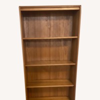 Light Brown Wood Bookcase