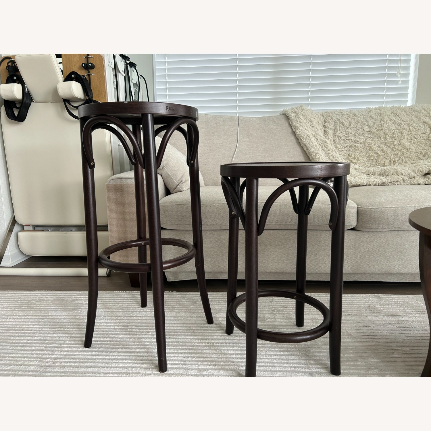Design Within Reach Bentwood Dark Brown Stools - image-4