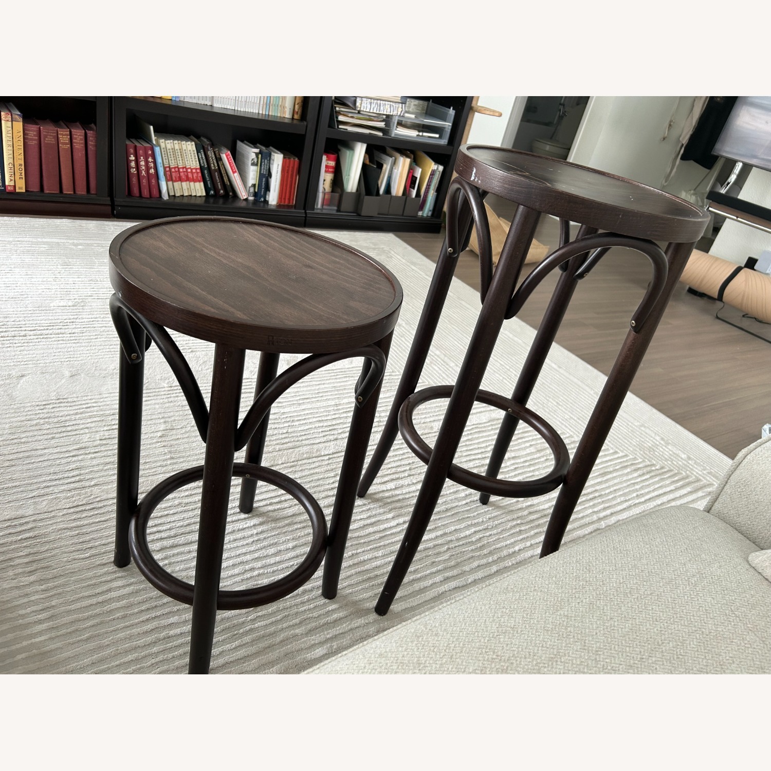 Design Within Reach Bentwood Dark Brown Stools - image-2