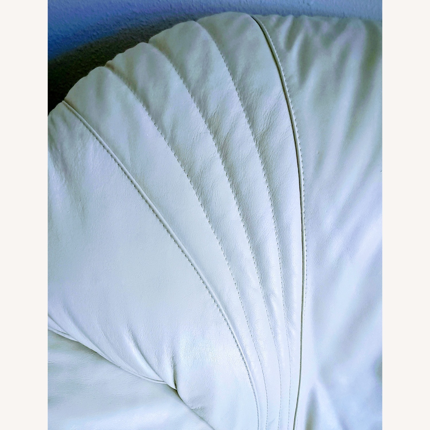 White Leather 3+ Seater Sofa - image-3