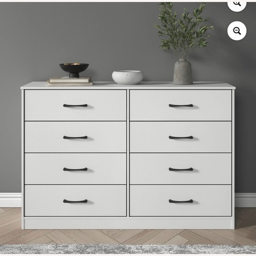 Used White Dresser With 8 Drawers for sale on AptDeco