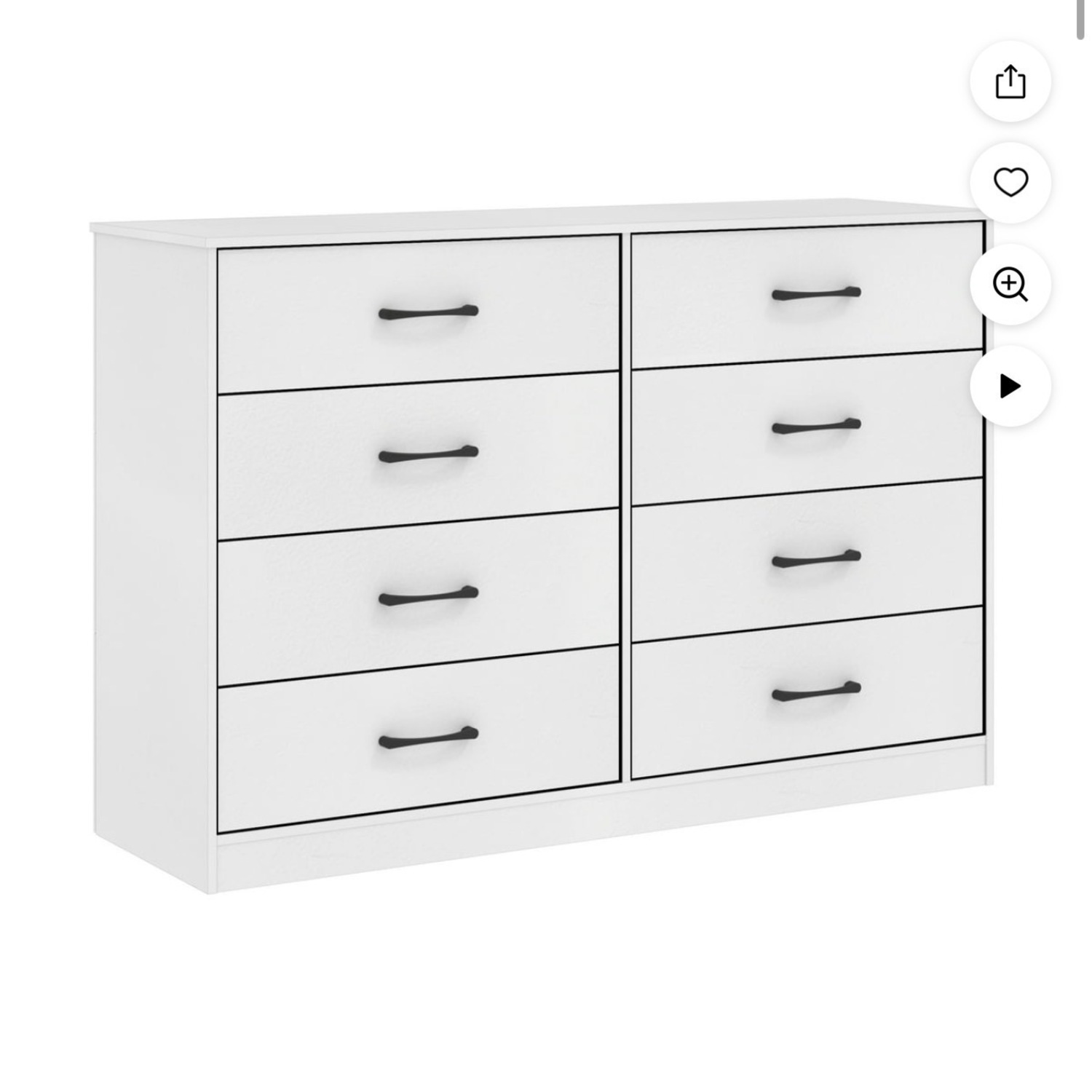 White Dresser With 8 Drawers - image-2