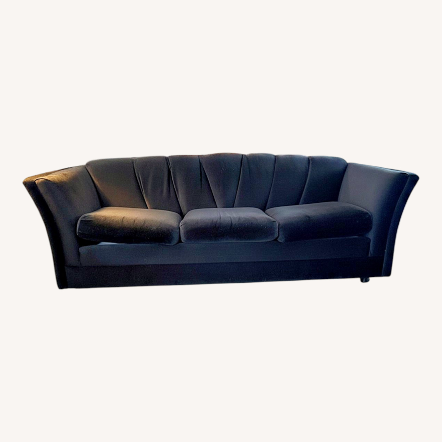 Black Velvet Loveseat - image-0