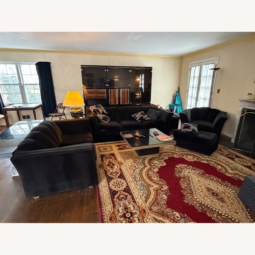 Used Black Velvet Loveseat for sale on AptDeco