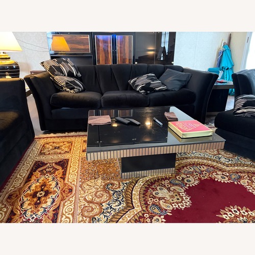Used Black Glass Coffee Table for sale on AptDeco