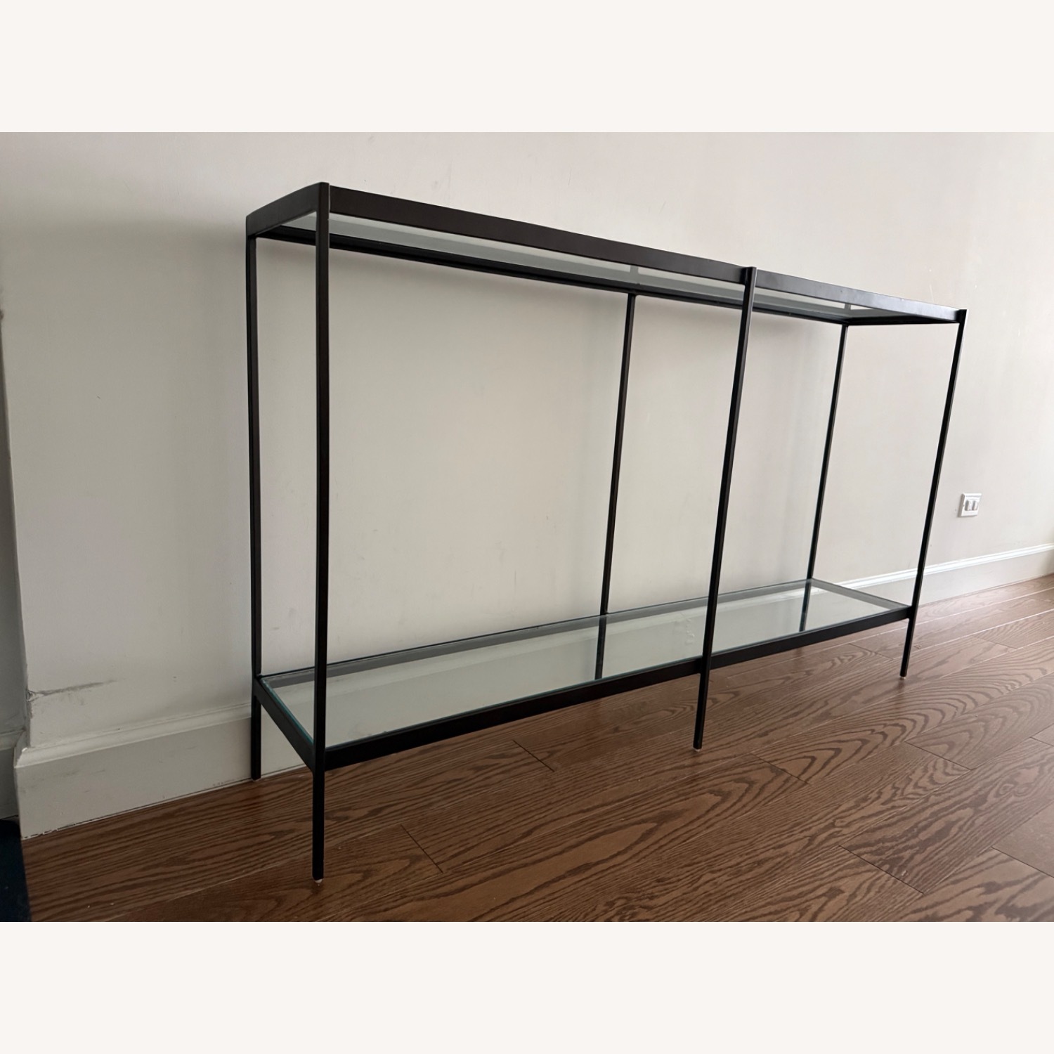 World Market Dark Brown Glass Side Table - image-1