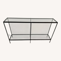World Market Dark Brown Glass Side Table