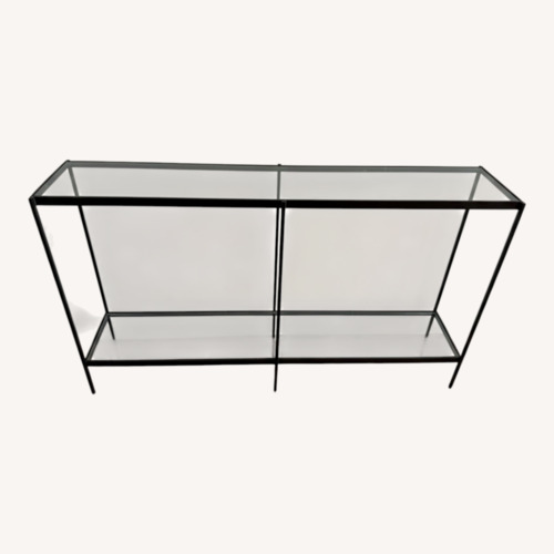 Used World Market Dark Brown Glass Side Table for sale on AptDeco