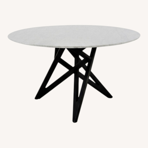 Used Ligne Rosset Marble 51” ENNEA Dining Table for sale on AptDeco