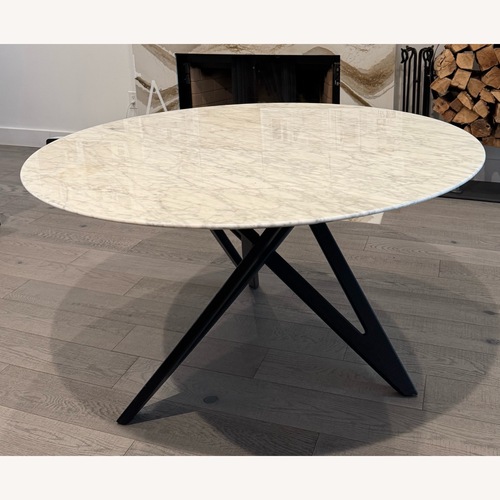 Used Ligne Rosset Marble 51” ENNEA Dining Table for sale on AptDeco
