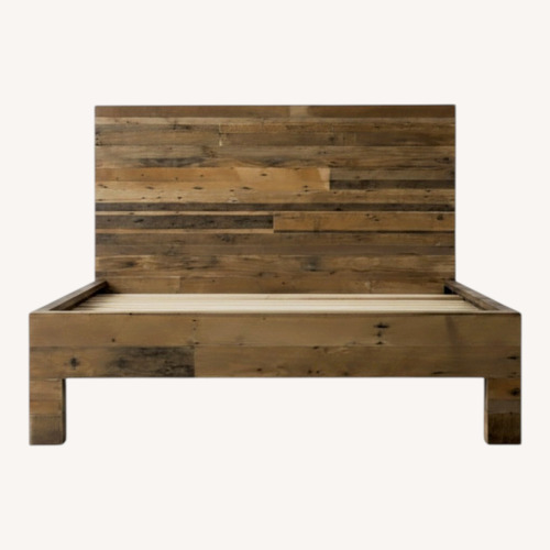 Used West Elm Emerson Dark Brown Wood Queen Bed for sale on AptDeco
