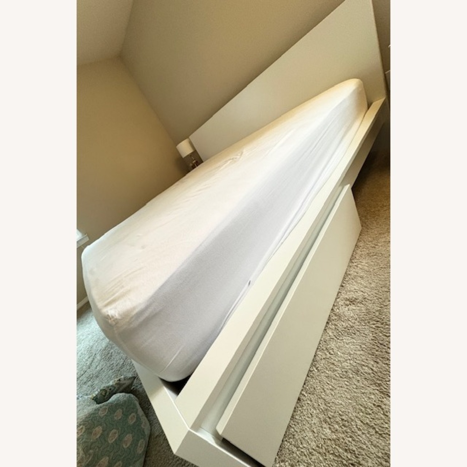 IKEA Malm White King Bed Frame/2 Storage Boxes - image-2