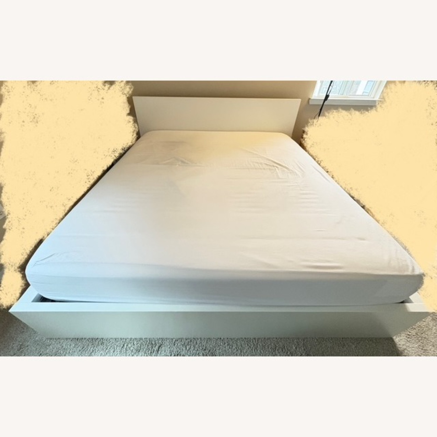 IKEA Malm White King Bed Frame/2 Storage Boxes - image-4