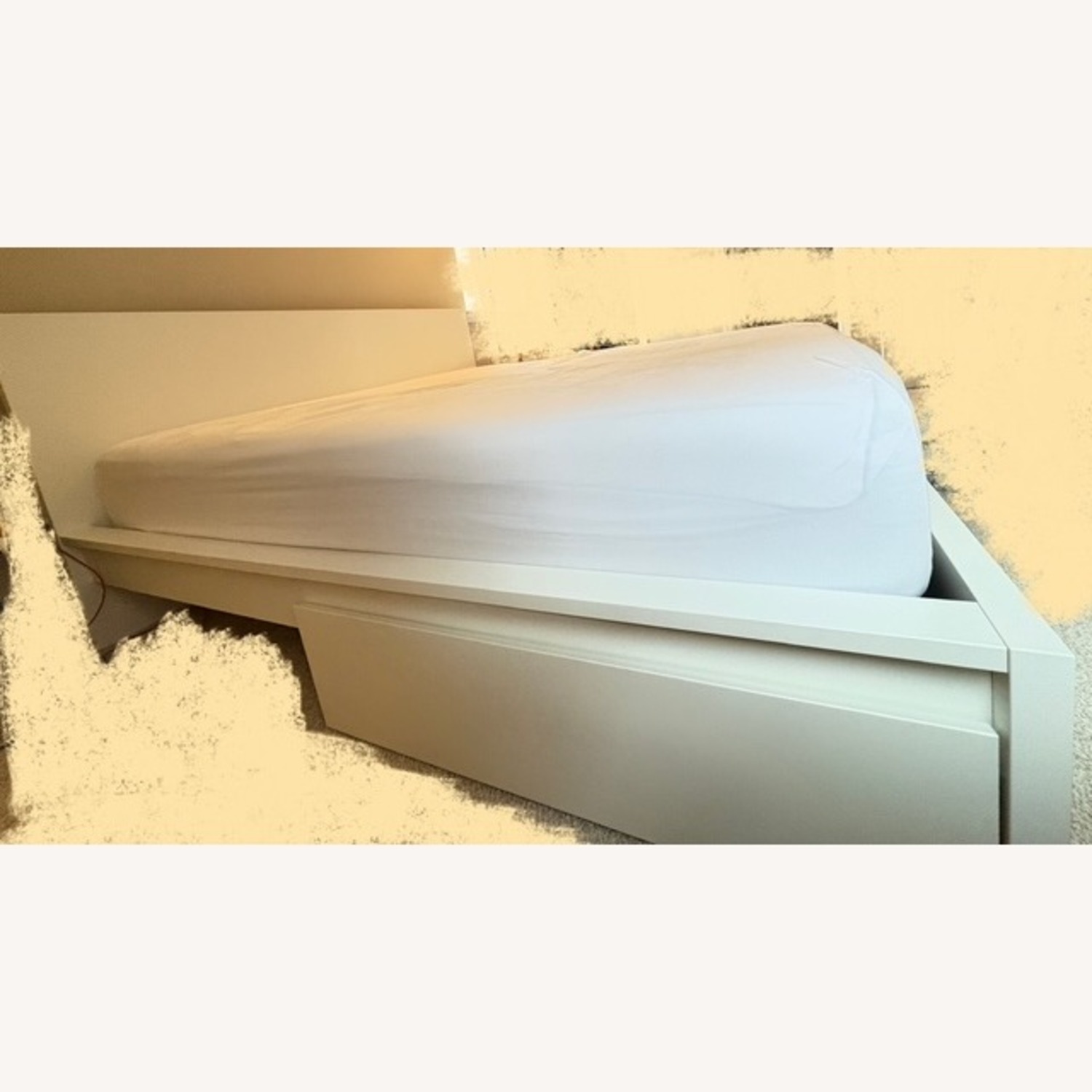 IKEA Malm White King Bed Frame/2 Storage Boxes - image-5