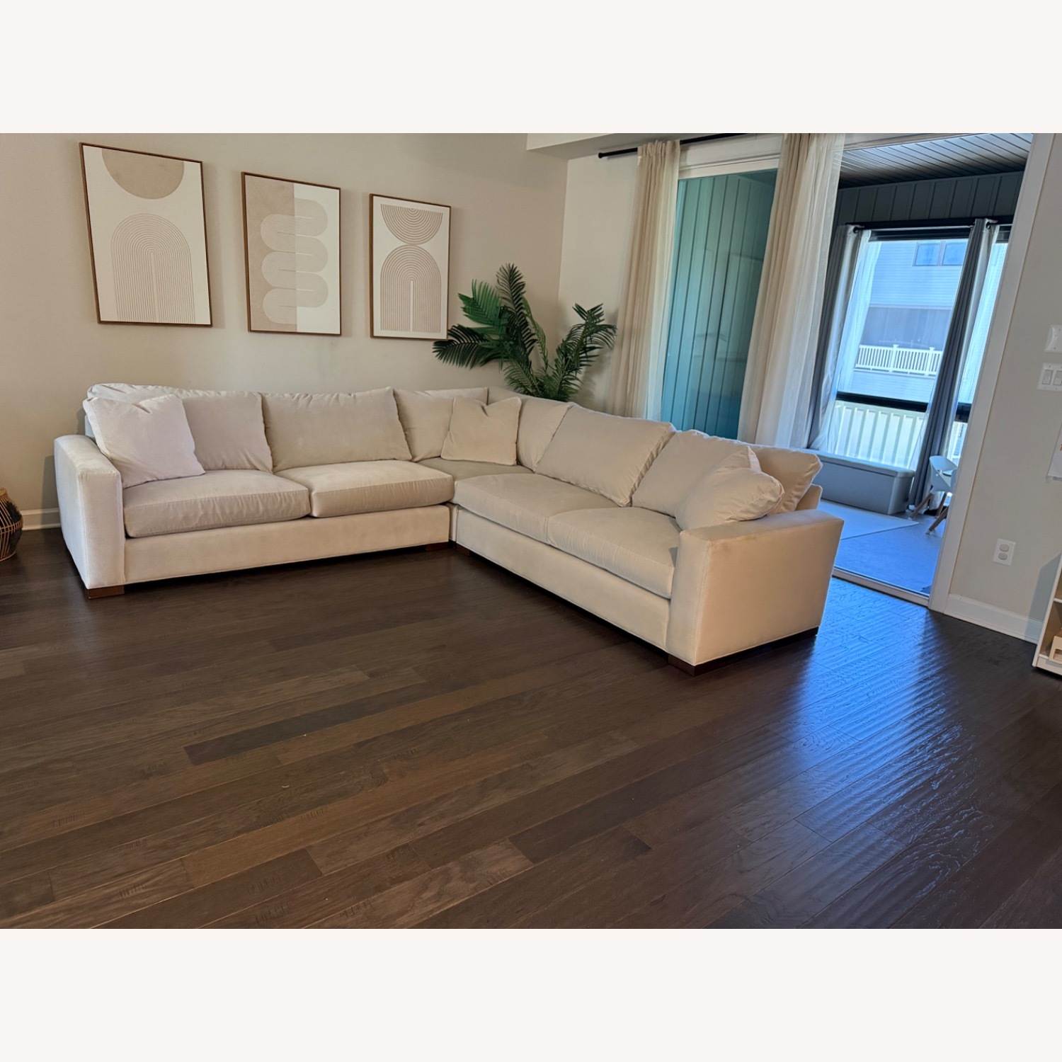 Room & Board Metro Natural Velvet 3+ Piece Sectional - image-4
