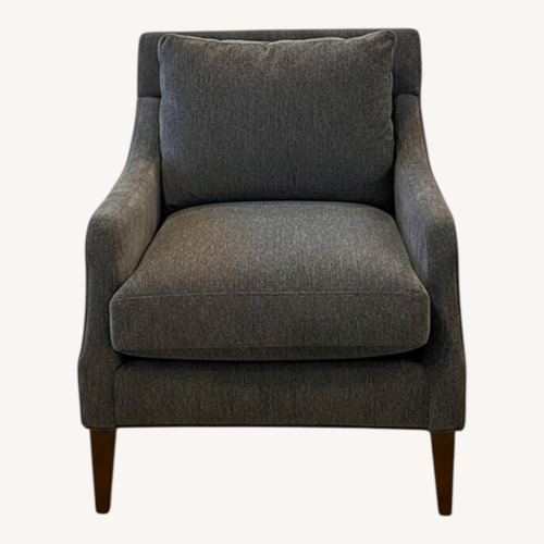 Used Rowe Accent Chair in Black Linen for sale on AptDeco