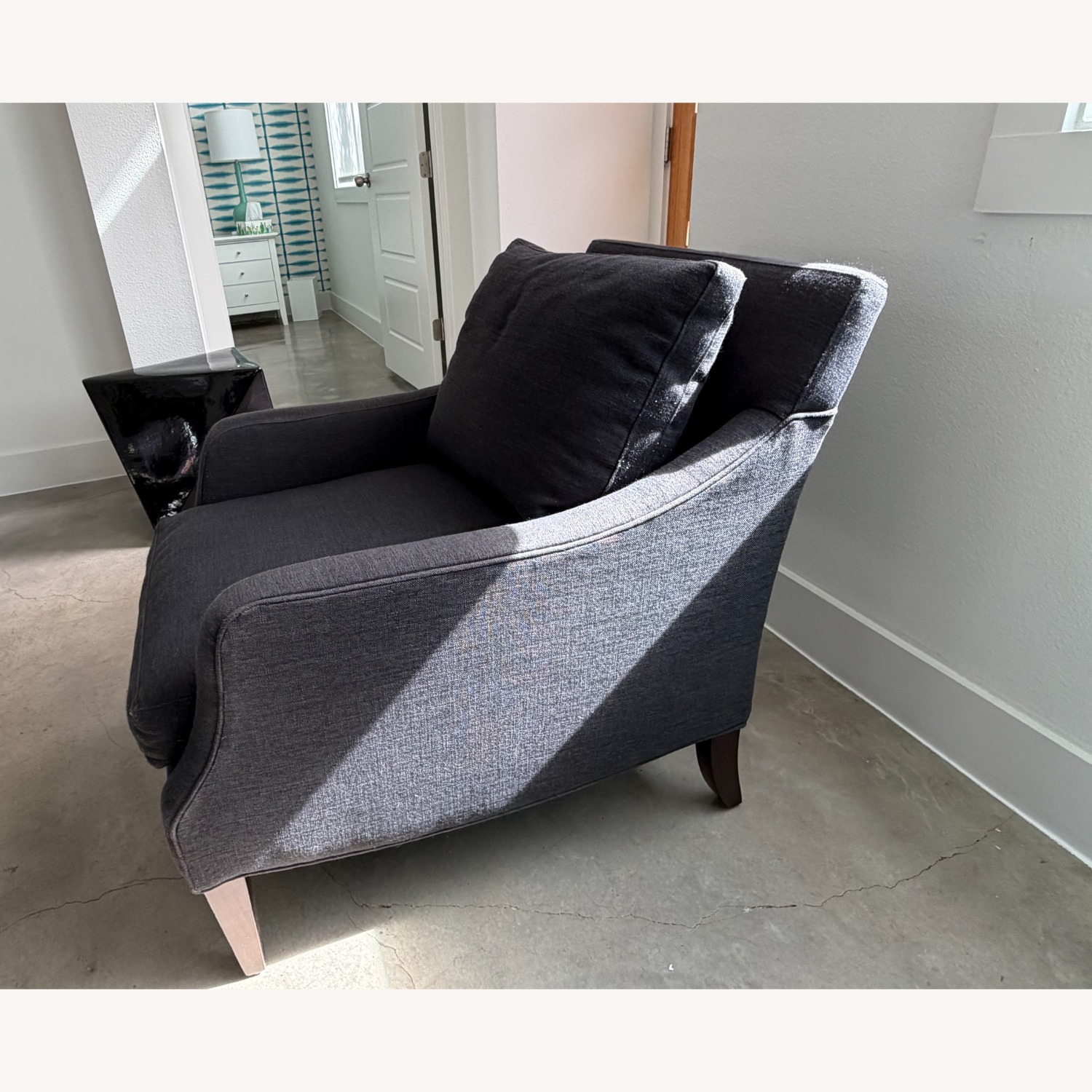 Rowe Accent Chair in Black Linen - image-5