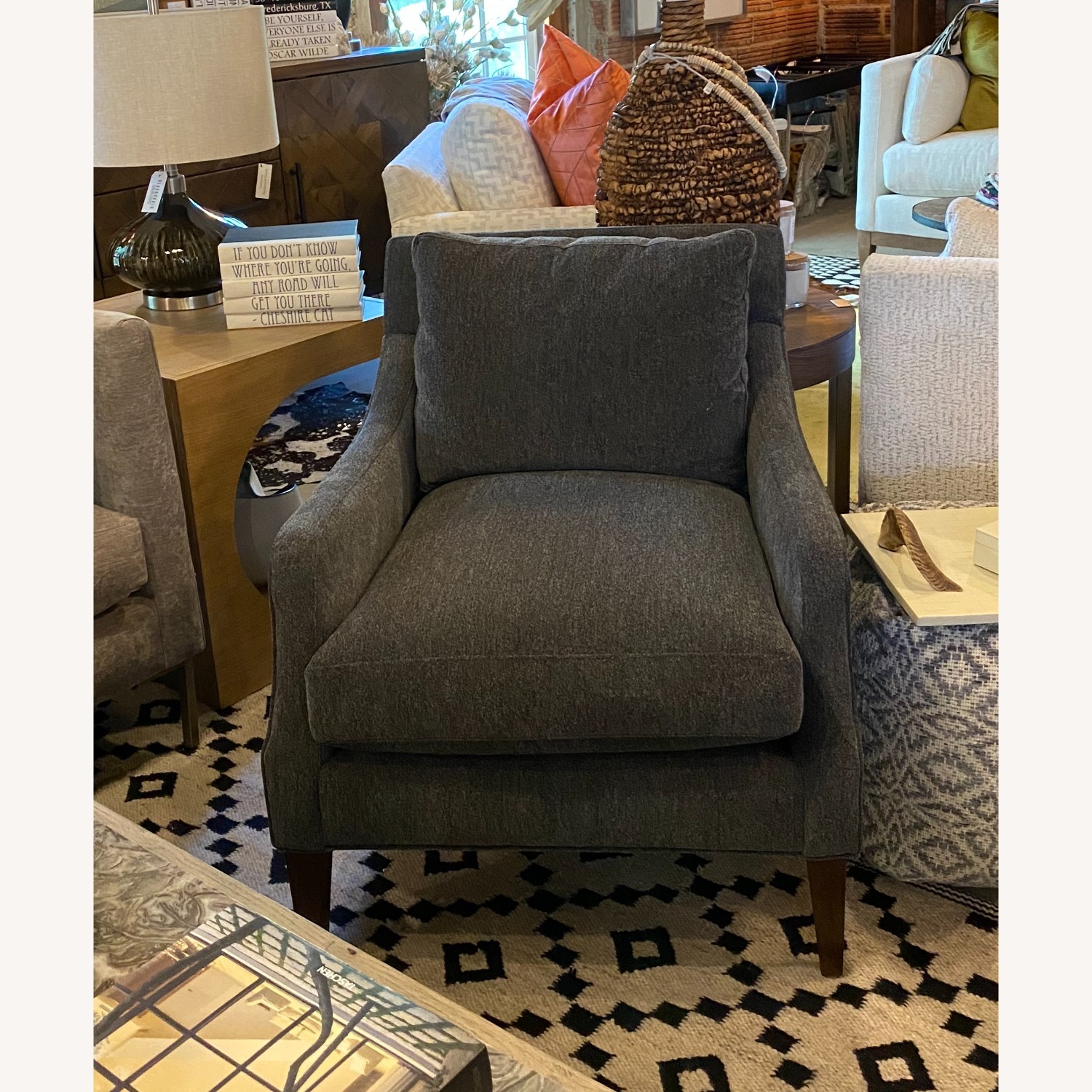 Rowe Accent Chair in Black Linen - image-1