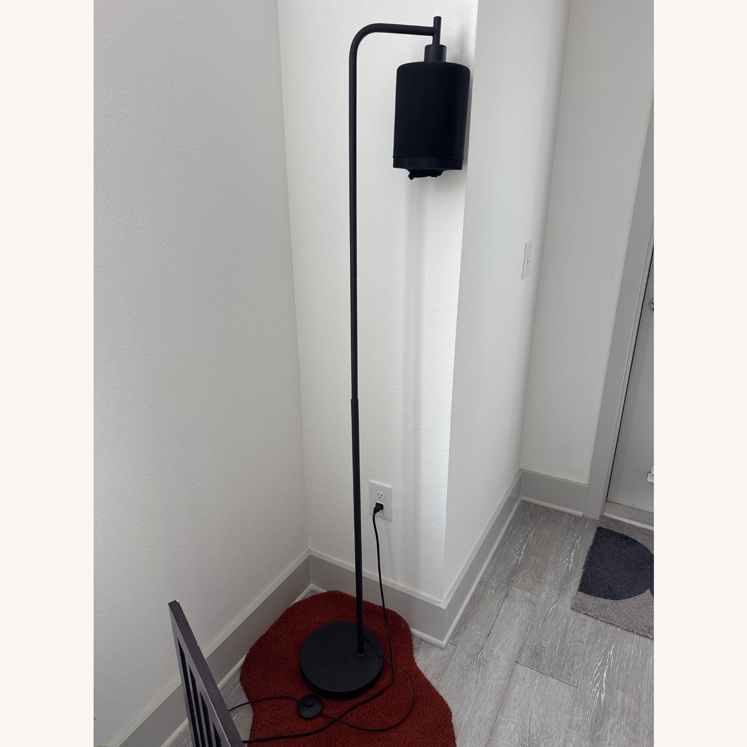 Black Metal Floor Lamp - image-2