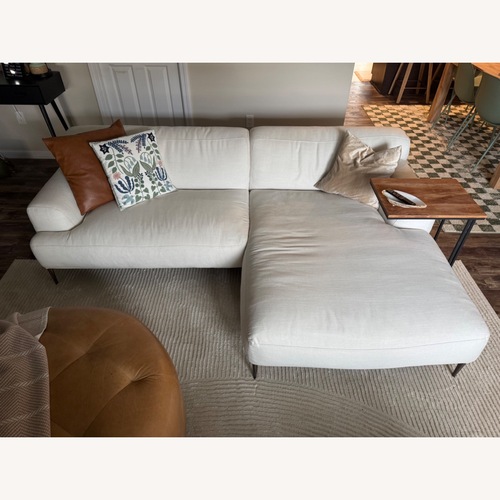Used Article Abisko 94.5" Right Sectional - Quartz White for sale on AptDeco