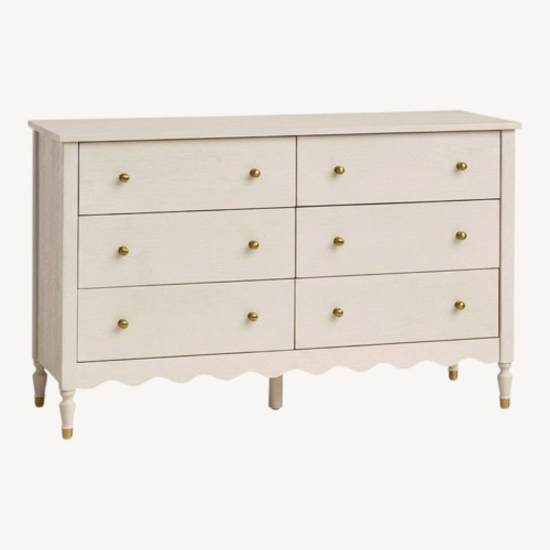 Used Pottery Barn Kids Camille White Wood Dresser for sale on AptDeco