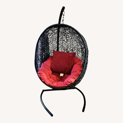Used Hanging Egg Chair With Stand & Cushion for sale on AptDeco