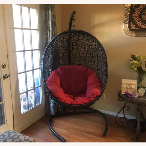Used Hanging Egg Chair With Stand & Cushion for sale on AptDeco