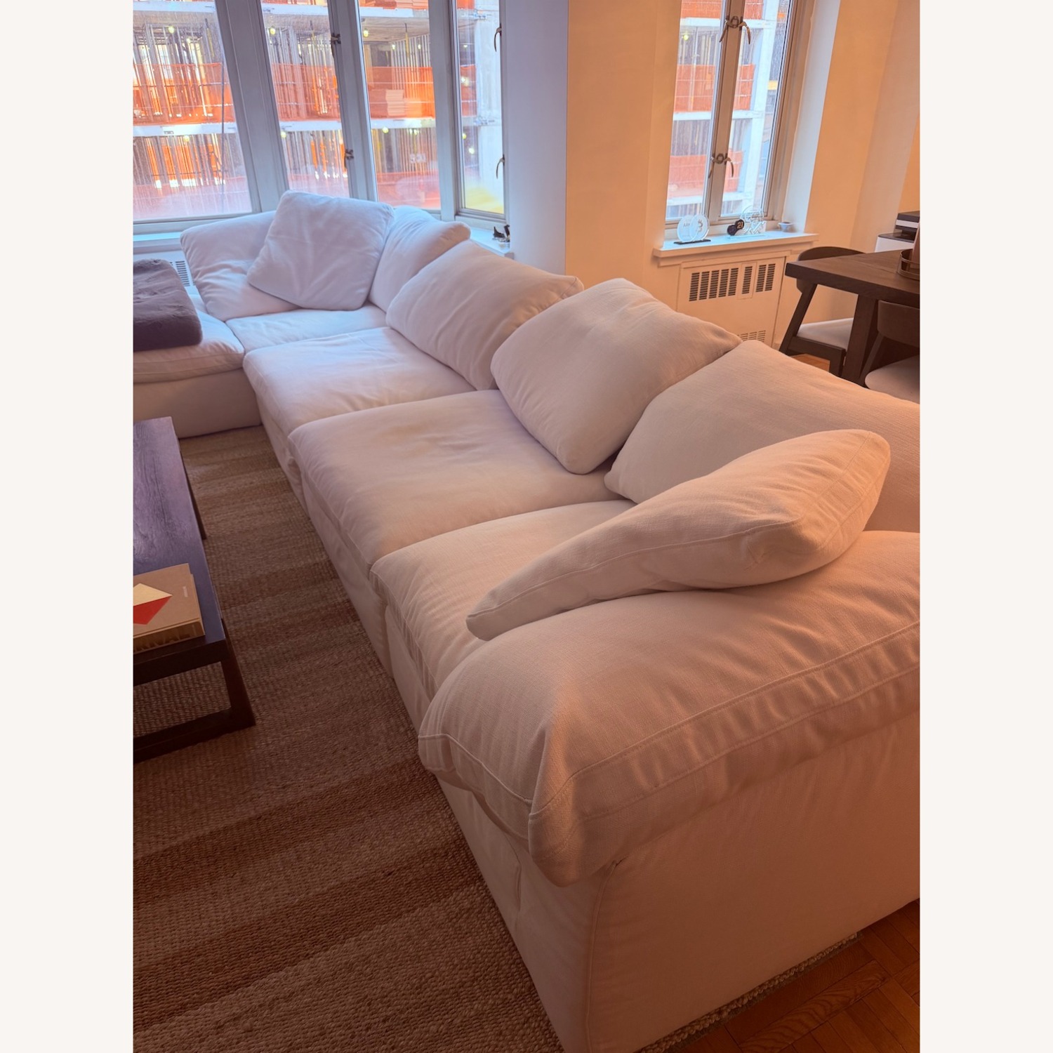 RH Cloud Modular Sectional, 5 Pieces, White Linen  - image-1