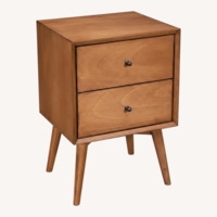 Light Brown Wood Nightstands