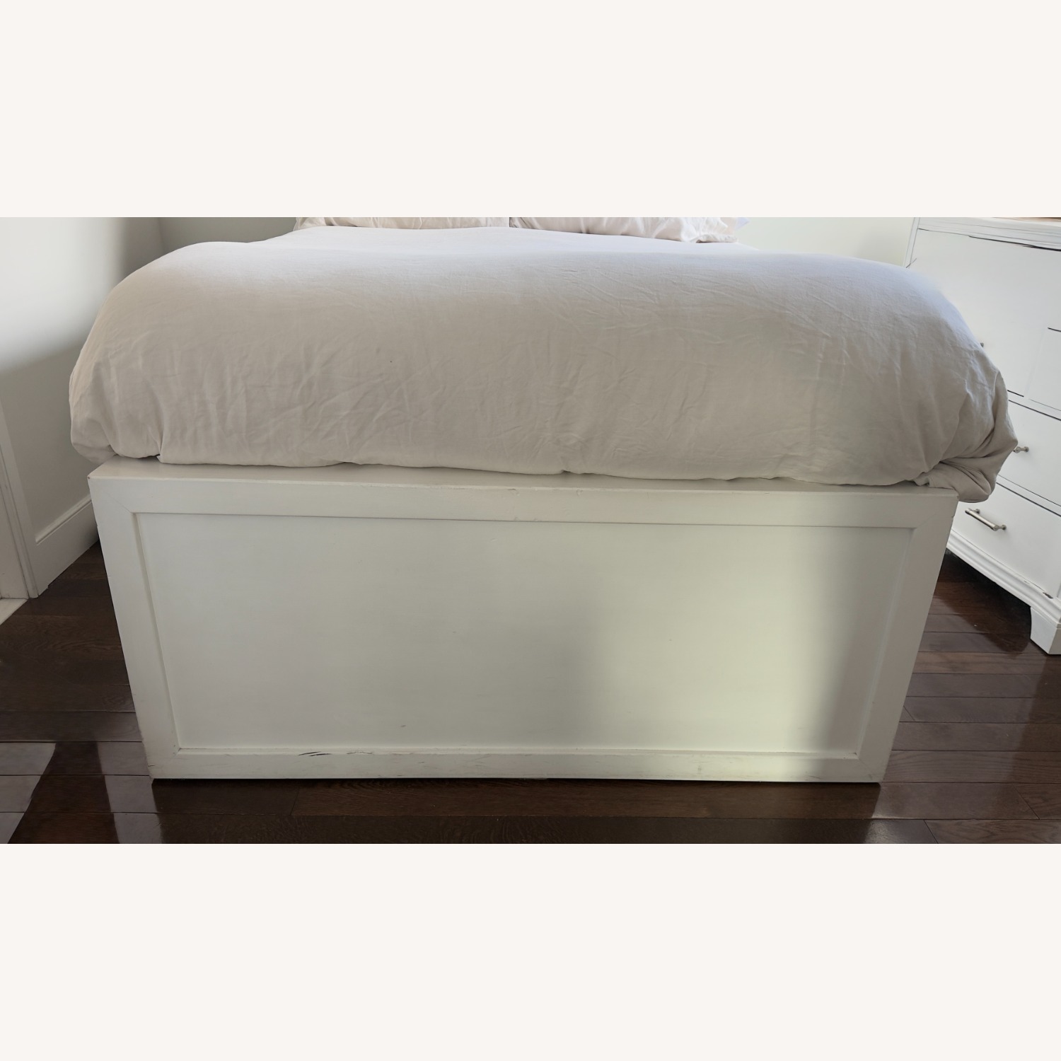 Modern Custom White Full Bed with Hidden Storage - image-4