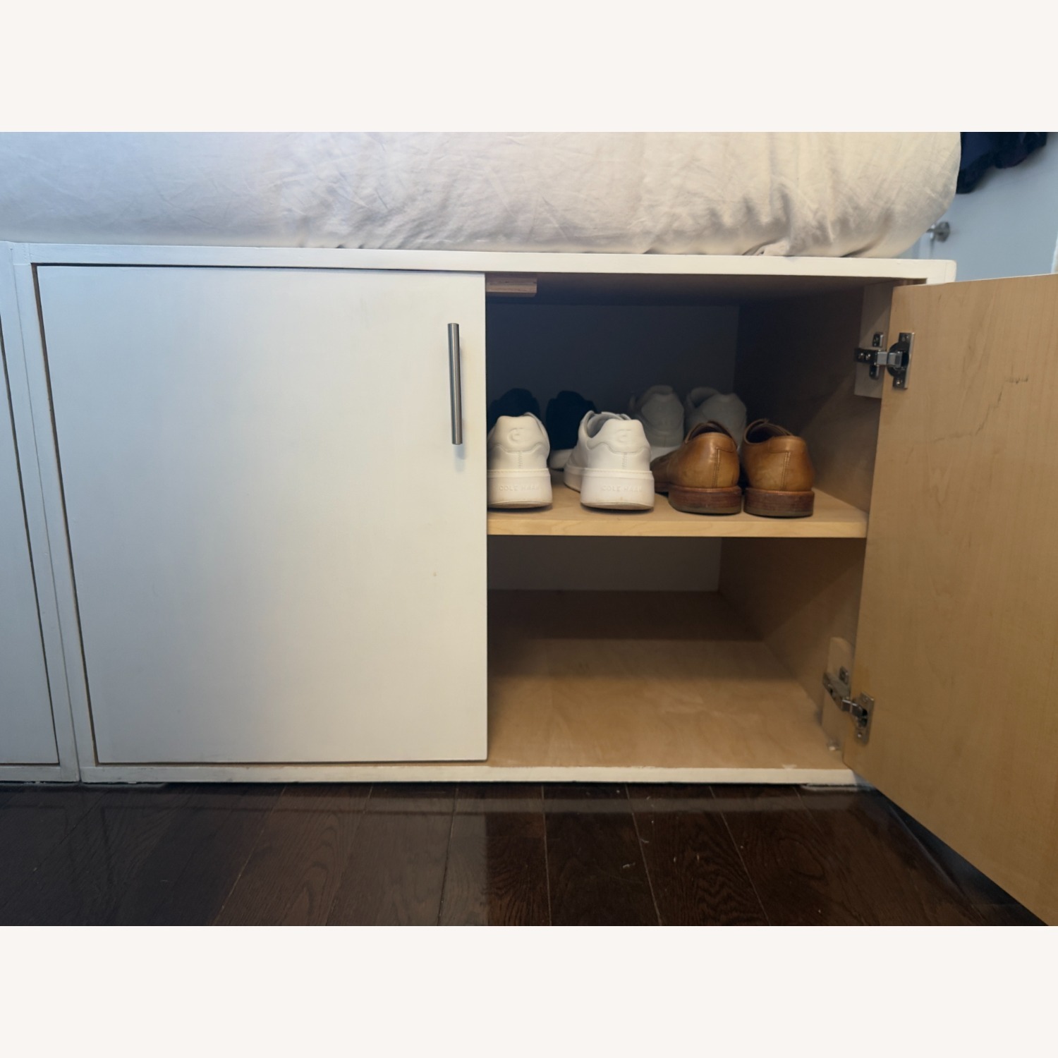 Modern Custom White Full Bed with Hidden Storage - image-10