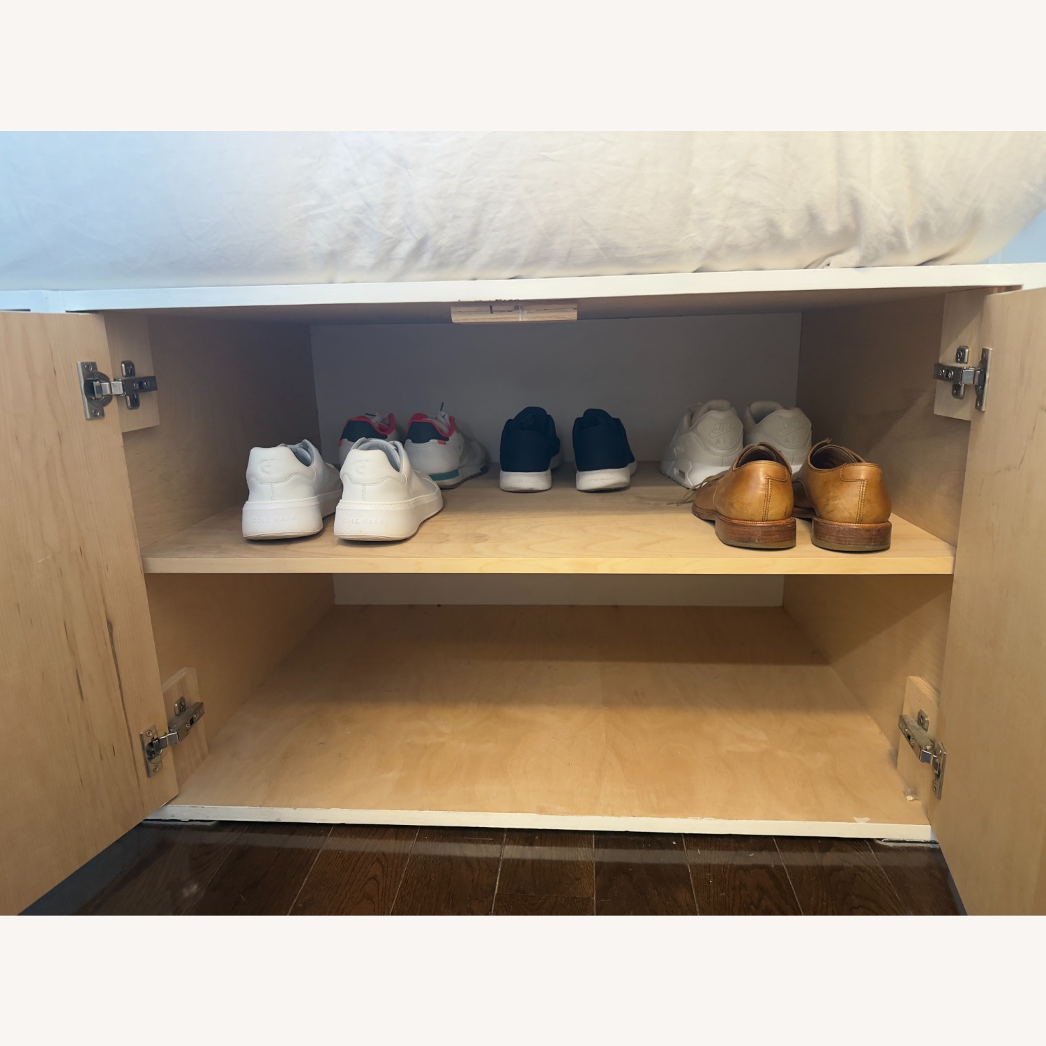 Modern Custom White Full Bed with Hidden Storage - image-8