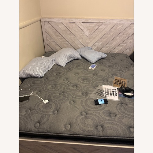 Used King Size Bed W Frame Included for sale on AptDeco