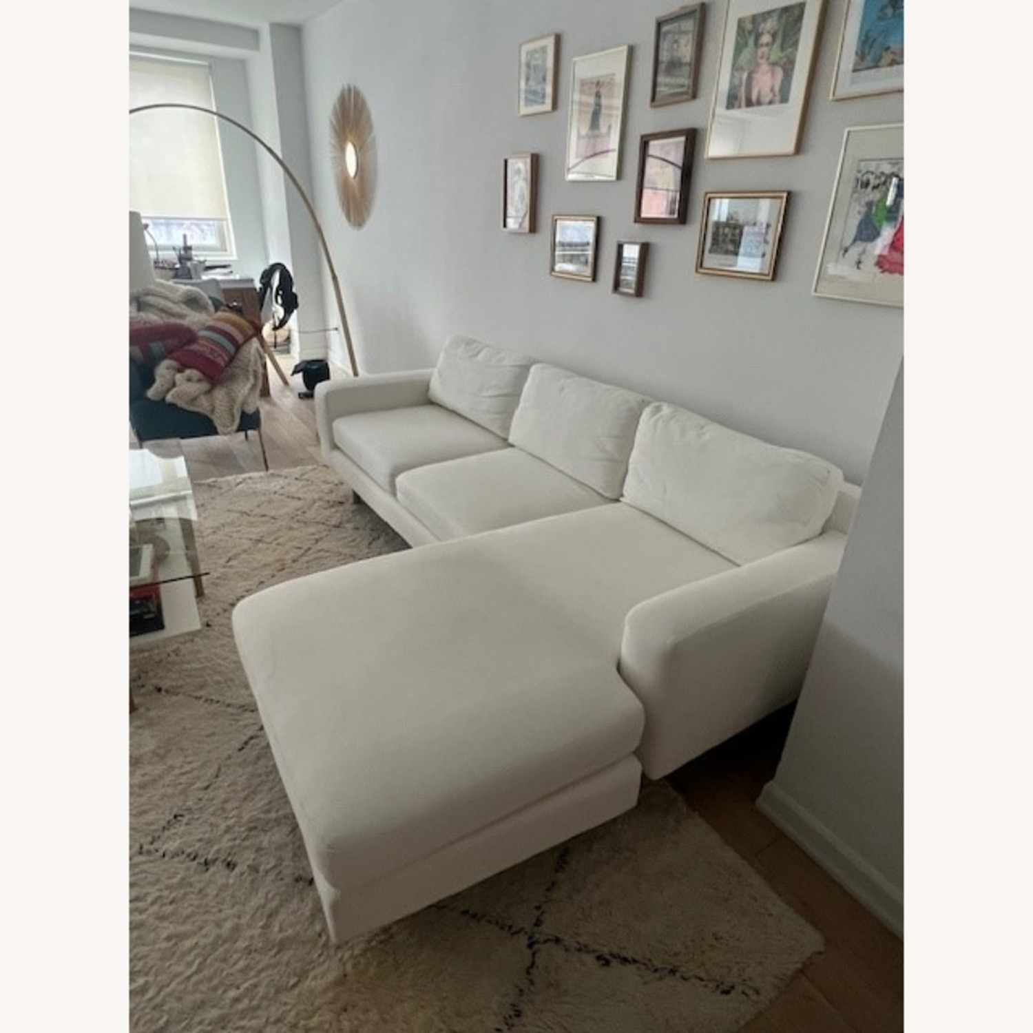 West Elm Eddy 90" Flip Sectional, Poly, Performance Washed Canvas - image-3